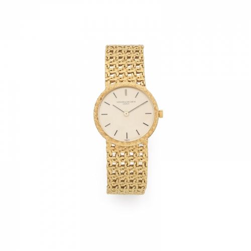 Vacheron & Constantin. A lady's 18K gold manual wind bracelet watch