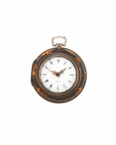 Edward Prior, London. A silver triple case key wind pocket watch made for the Turkish market