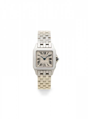 Cartier. A lady's stainless steel quartz bracelet watch