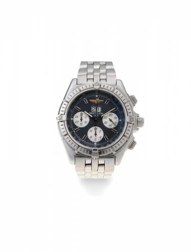 Breitling. A stainless steel automatic calendar chronograph bracelet watch