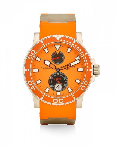 Ulysse Nardin. A fine stainless steel limited edition automatic wristwatch with power reserve and date