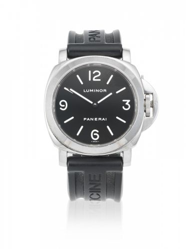 Panerai. A stainless steel manual wind cushion form wristwatch