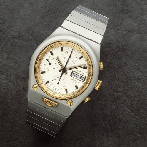 Heuer. A stainless steel automatic calendar chronograph bracelet watch