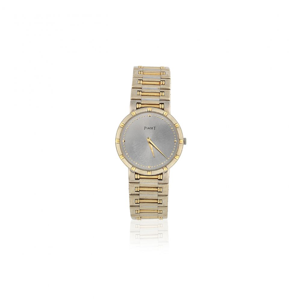 Piaget. An 18K white and yellow gold quartz bracelet watch