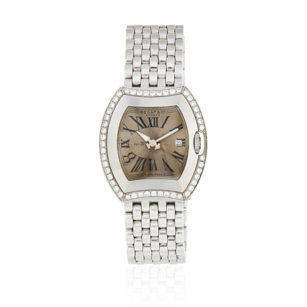 Bedat & Co. A lady's stainless steel quartz calendar bracelet watch