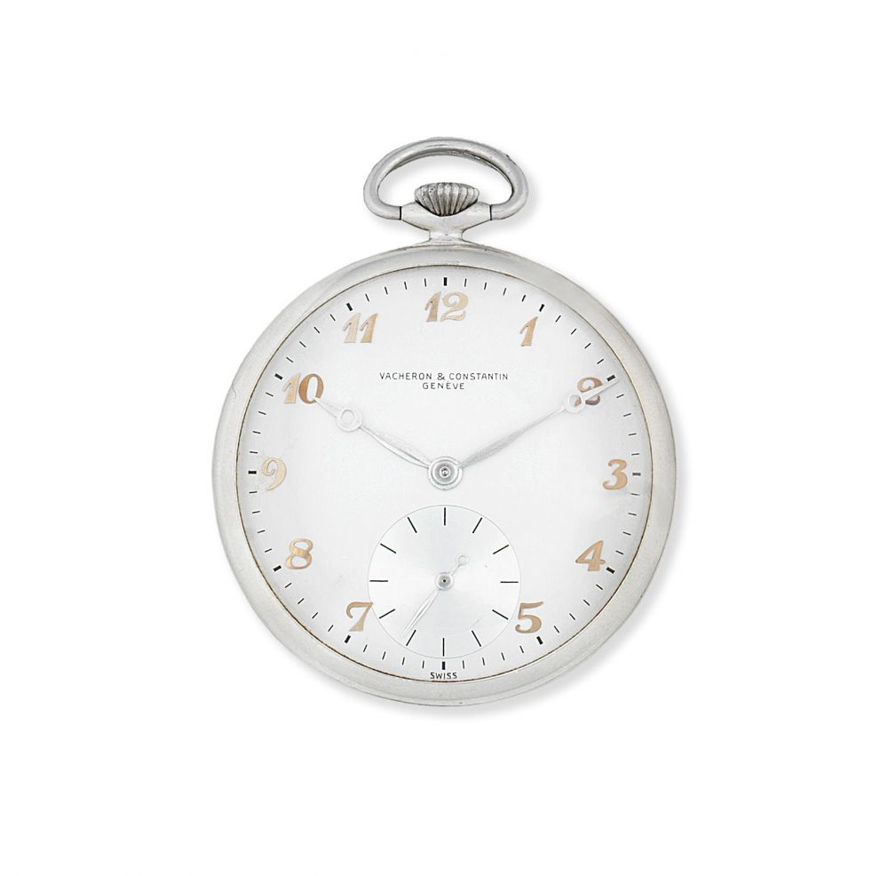 Vacheron & Constantin. A rare and lightweight aluminium keyless wind open face pocket watch