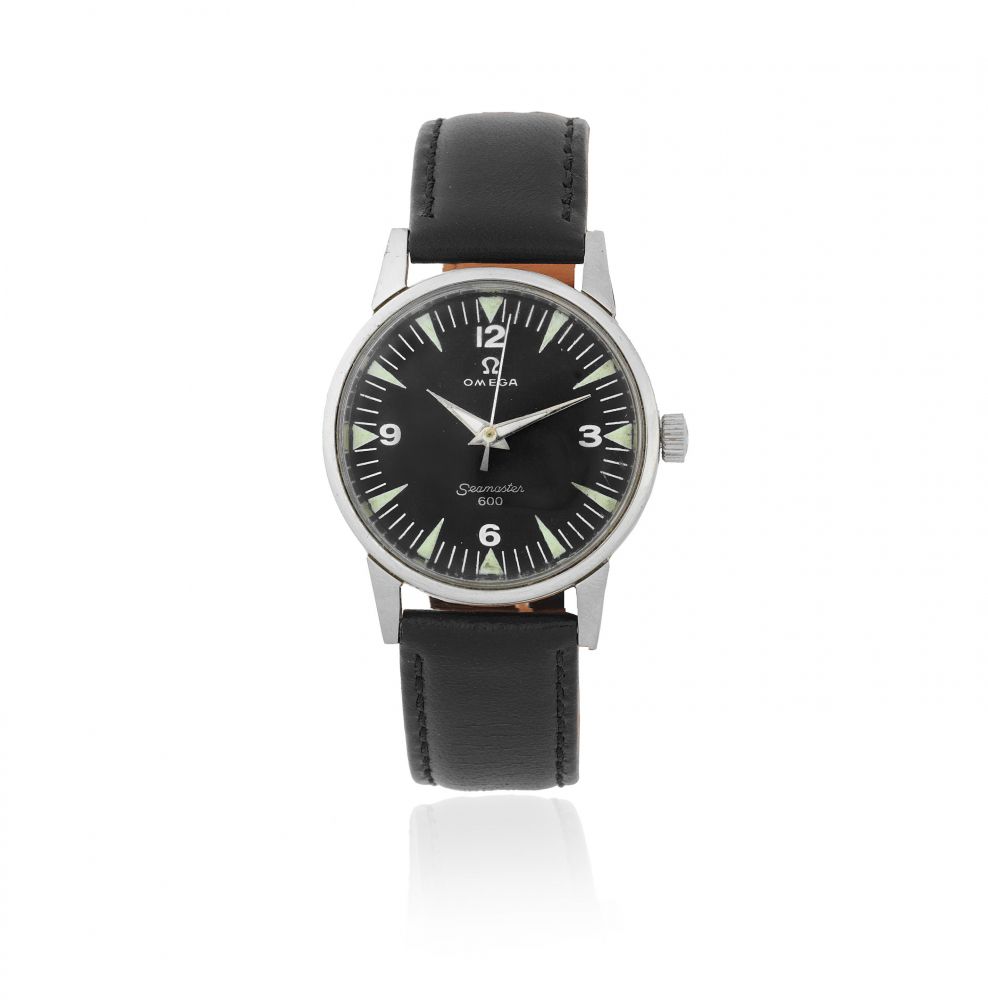 Omega. A stainless steel automatic military style wristwatch