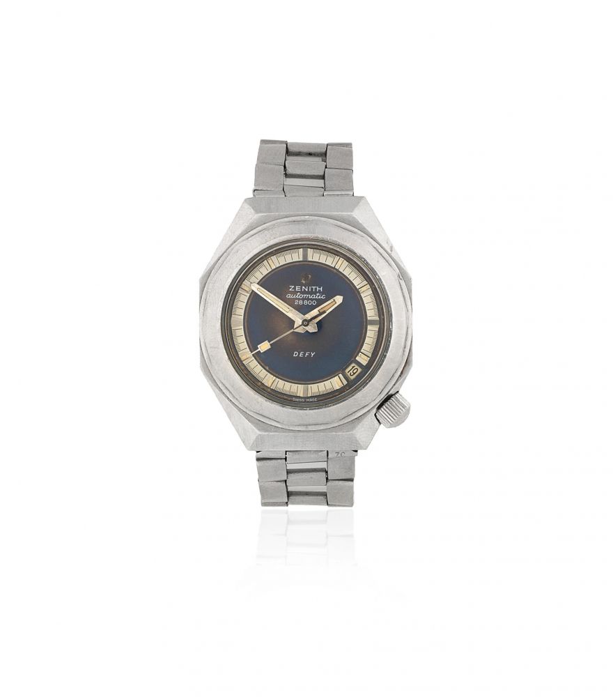 Zenith. A stainless steel automatic calendar bracelet watch