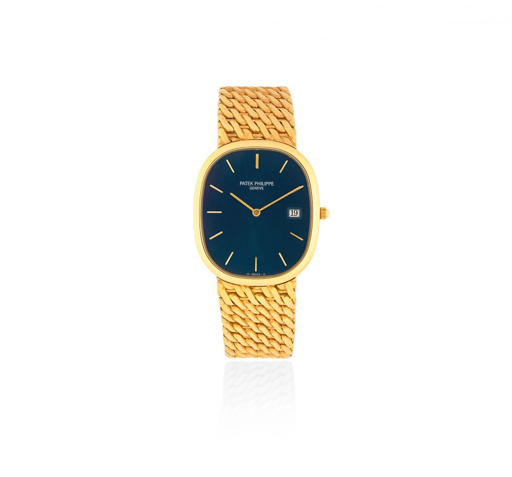Patek Philippe. An 18K gold quartz bracelet watch