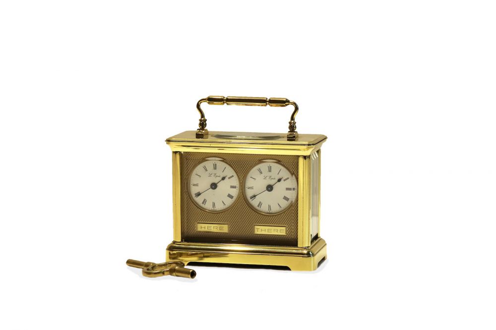 L'Epee 1839 Paris Croisiere 1320 Gold Desk Clock with Original Box-  Never Used