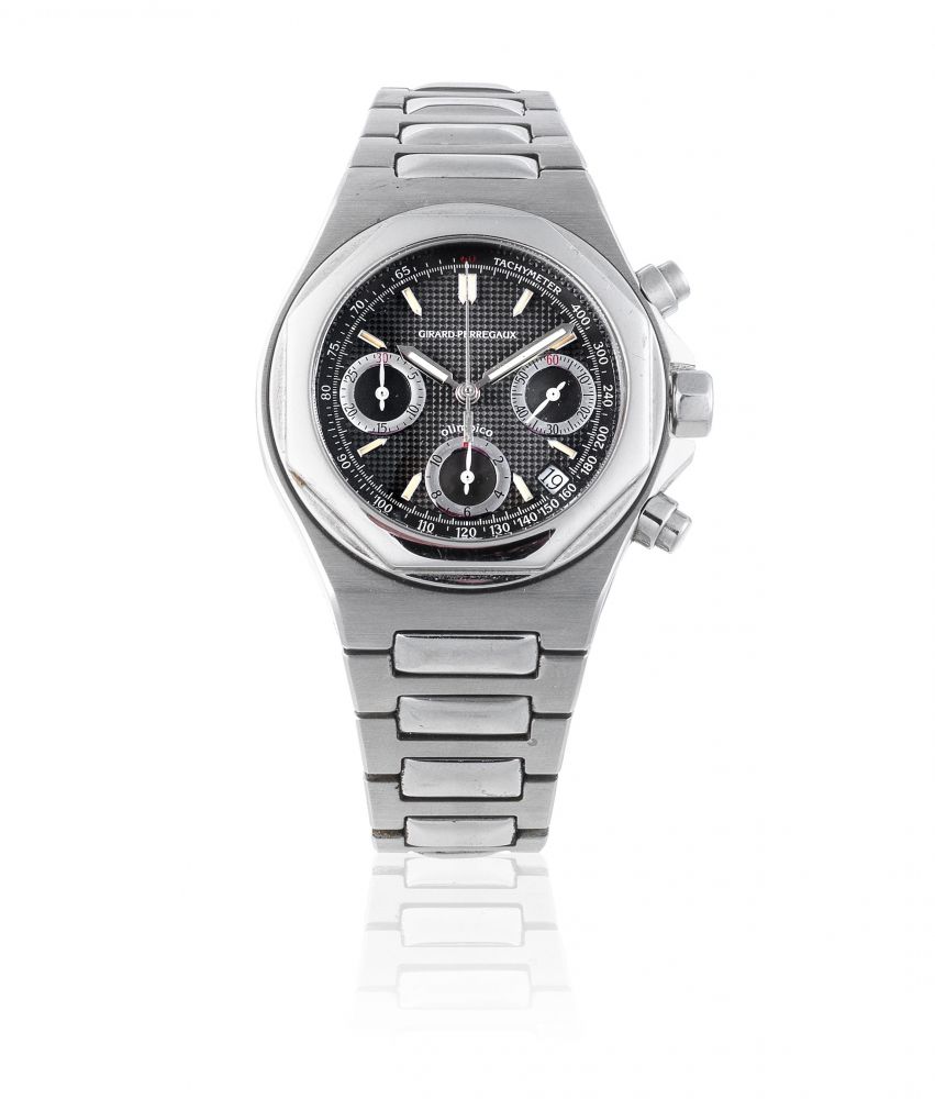 Girard Perregaux. A stainless steel automatic calendar chronograph bracelet watch