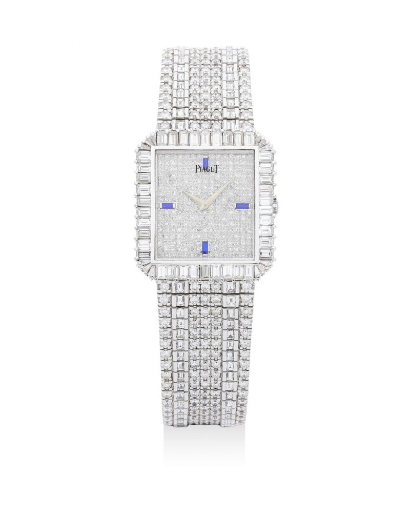Piaget | Protocol, A Fine White Gold and Full Diamond-set Bracelet Watch, Circa 2000