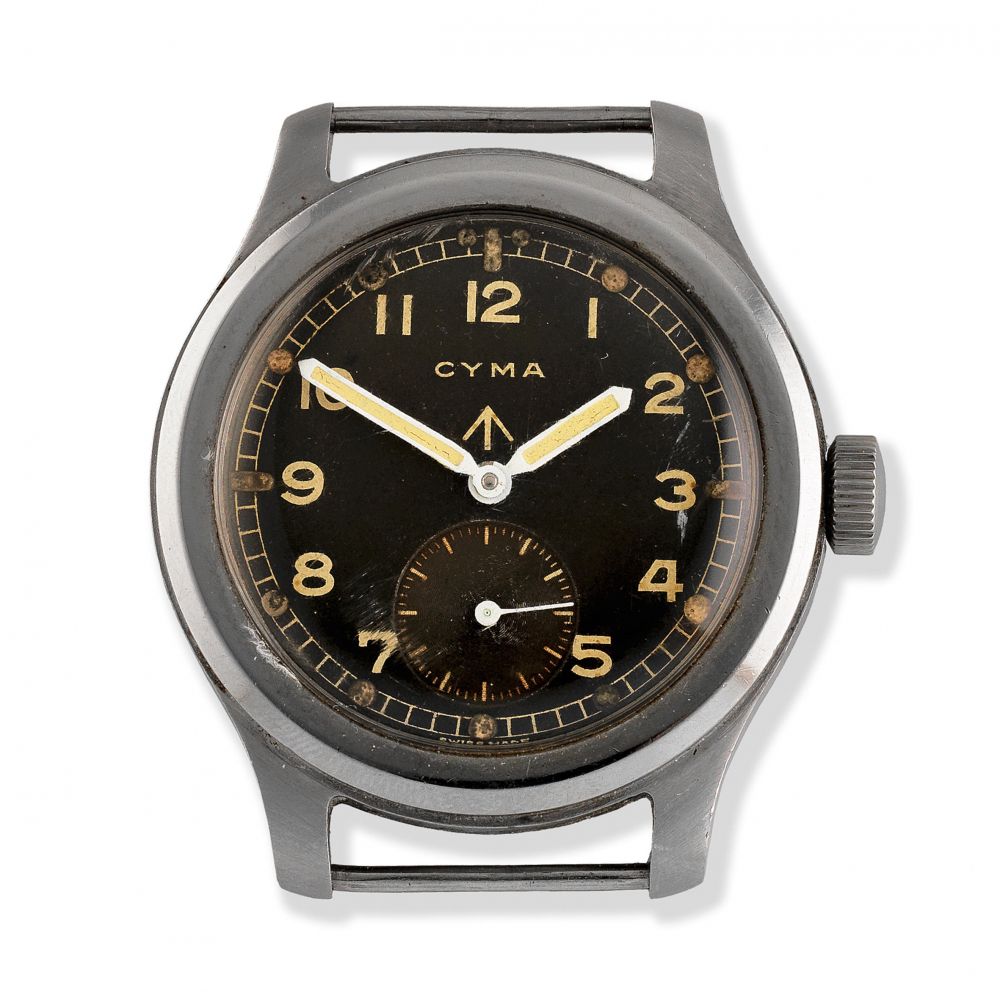 Cyma. A stainless steel manual wind British Military issue watch