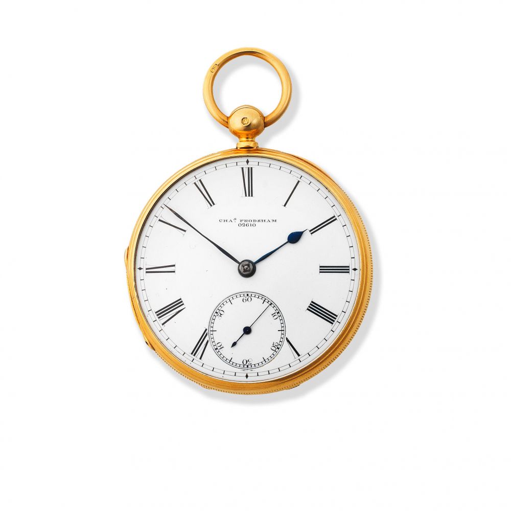Charles Frodsham, 84 Strand, London. An 18K gold key wind open face pocket watch