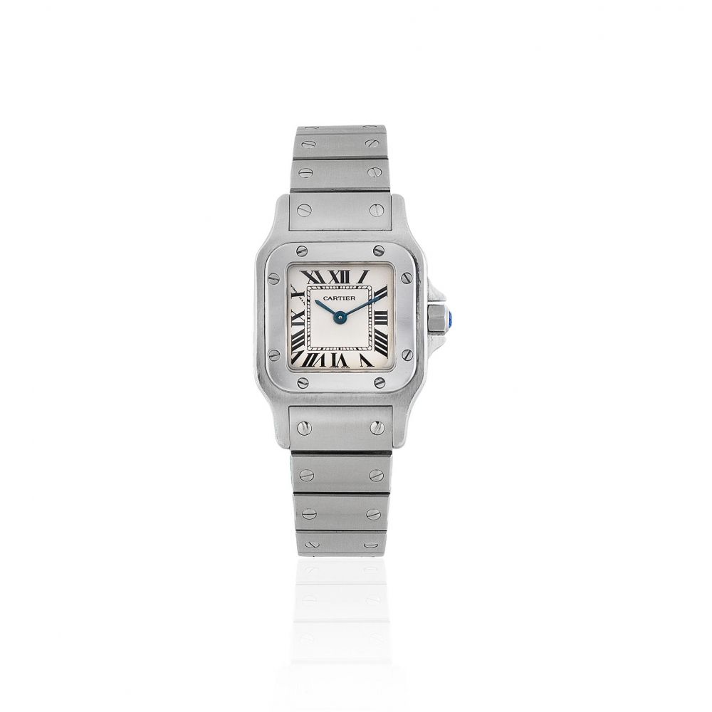 Cartier. A lady's stainless steel quartz bracelet watch