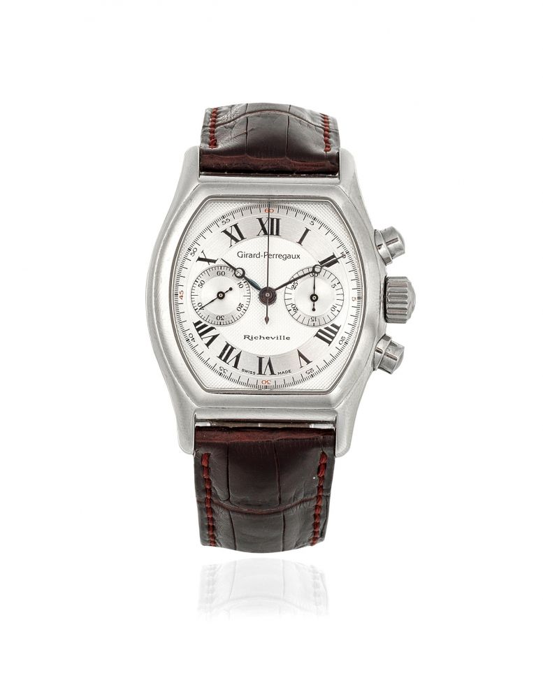Girard Perregaux. A stainless steel manual wind chronograph wristwatch