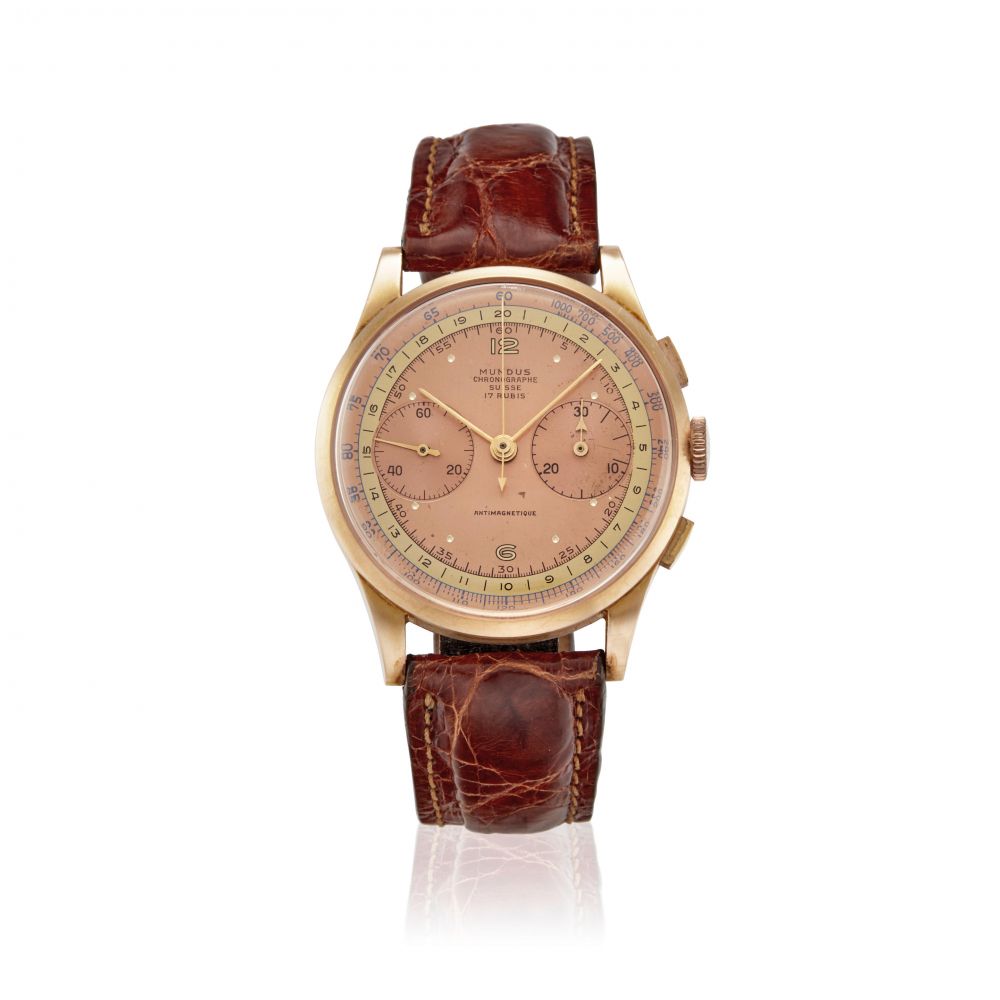 MUNDUS. AN 18K ROSE GOLD CHRONOGRAPH WRISTWATCH