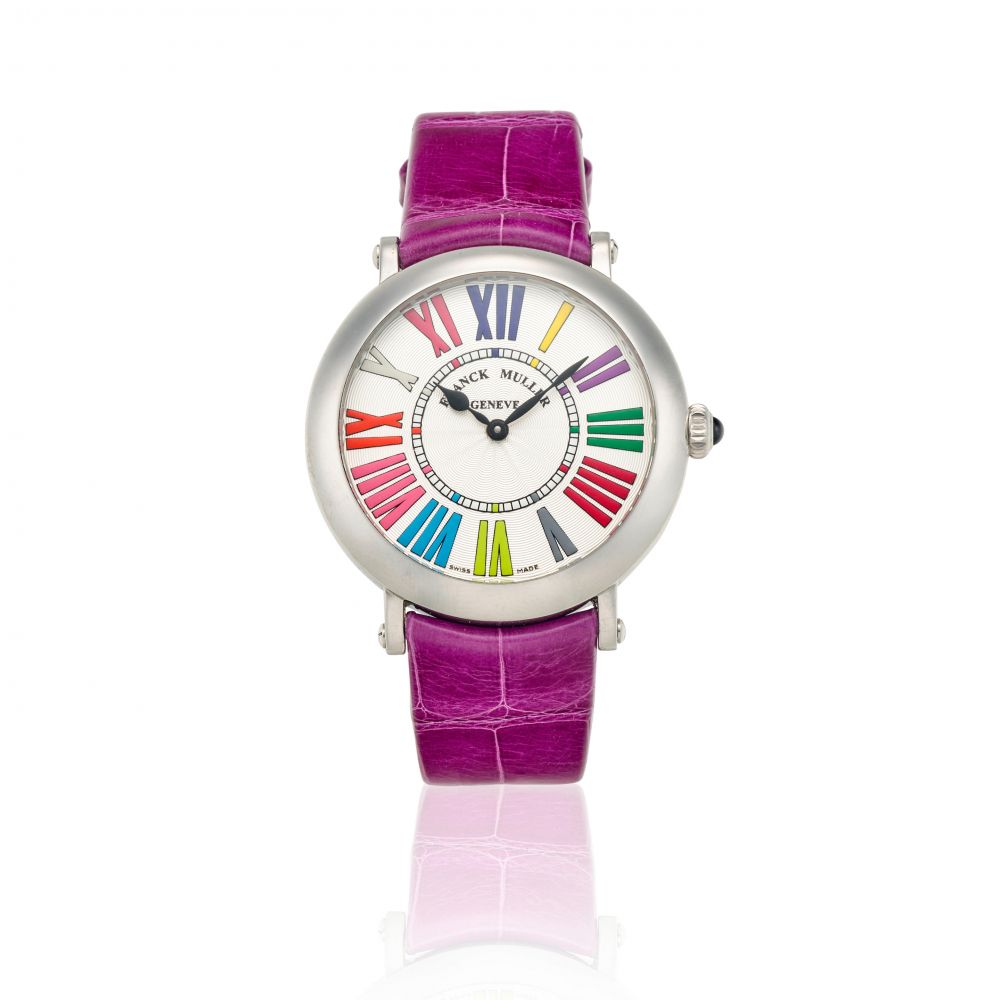 FRANCK MULLER. A STAINLESS STEEL LADY'S WRISTWATCH