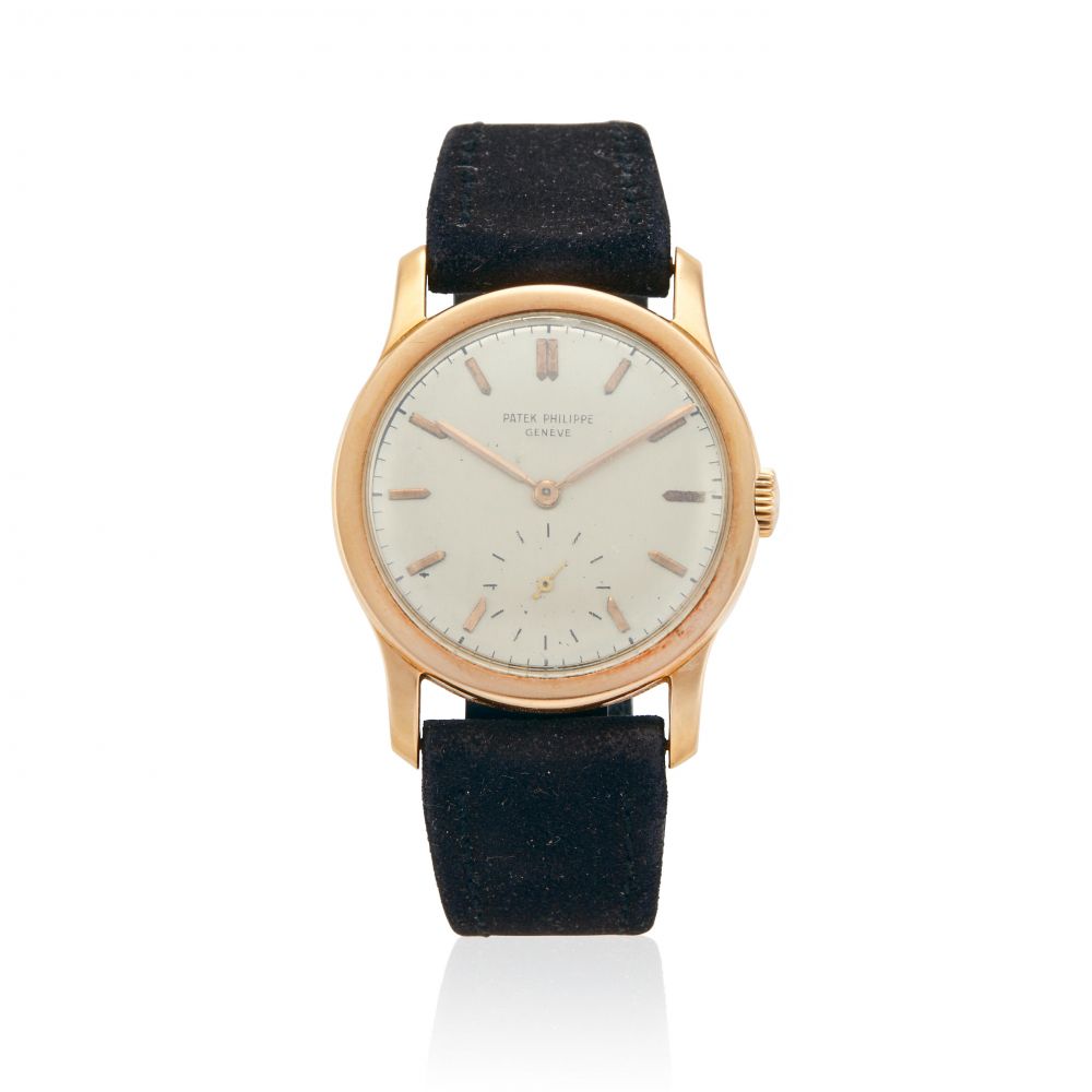PATEK PHILIPPE. AN 18K GOLD MANUAL WIND WRISTWATCH