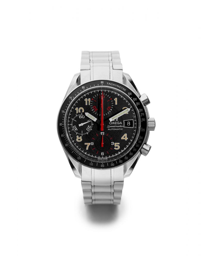 Omega | Speedmaster Automatic Date, A Stainless Steel Chronograph Bracelet Watch With date, circa 1996