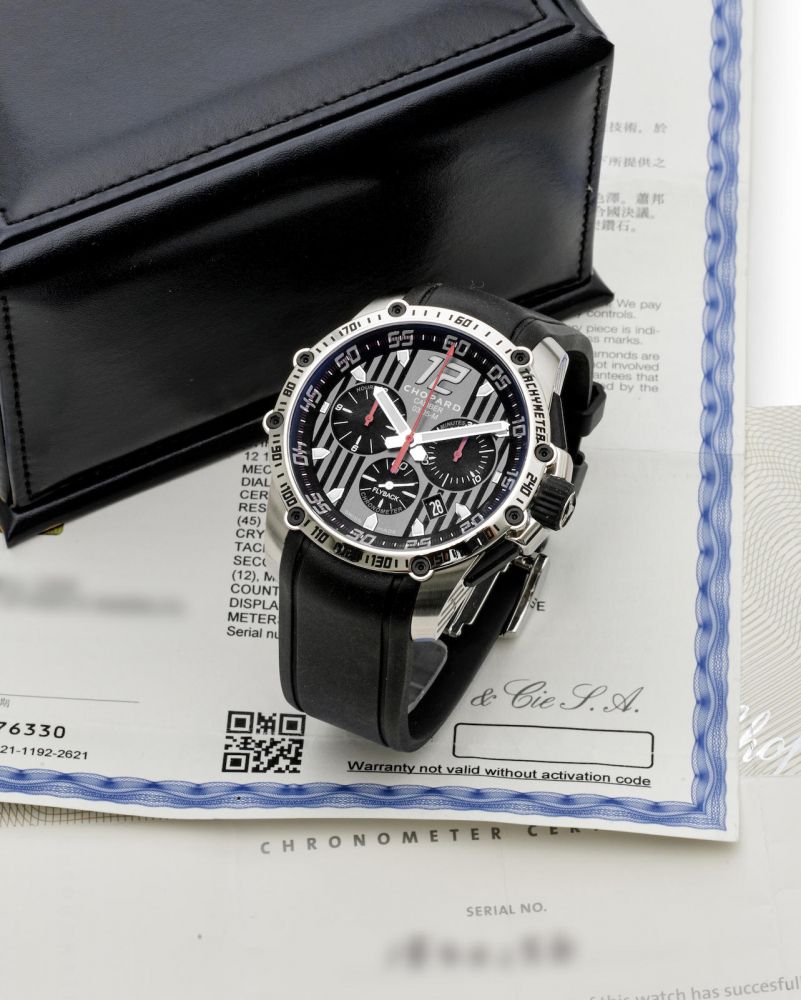 CHOPARD | CLASSIC RACING-SUPERFAST, A NEW OLD STOCK FLYBACK CHRONOGRAPH WRISTWATCH WITH DATE, CIRCA 2018