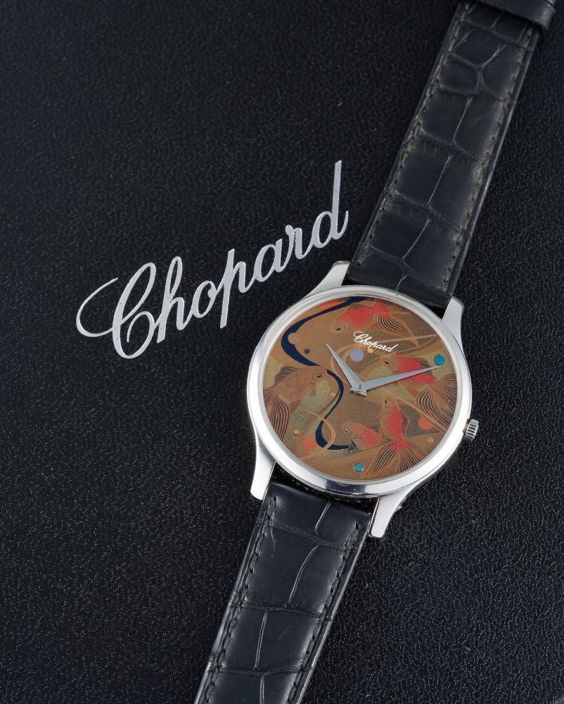 Chopard | L.U.C XP Urushi Goldfish, A Fine White Gold Wristwatch with Japanese Urushi lacquer dial, circa 2010