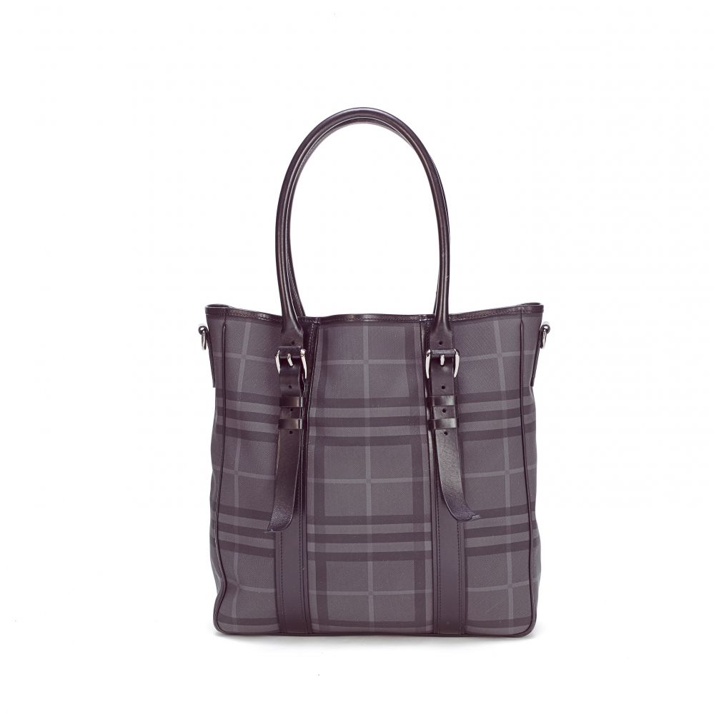 Black Check Tote Bag