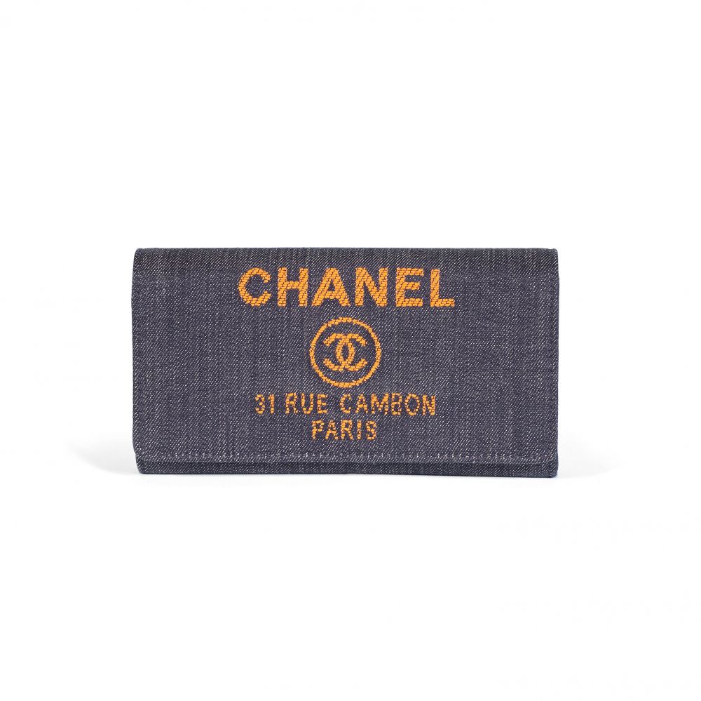 Blue Denim Deauville Long Wallet