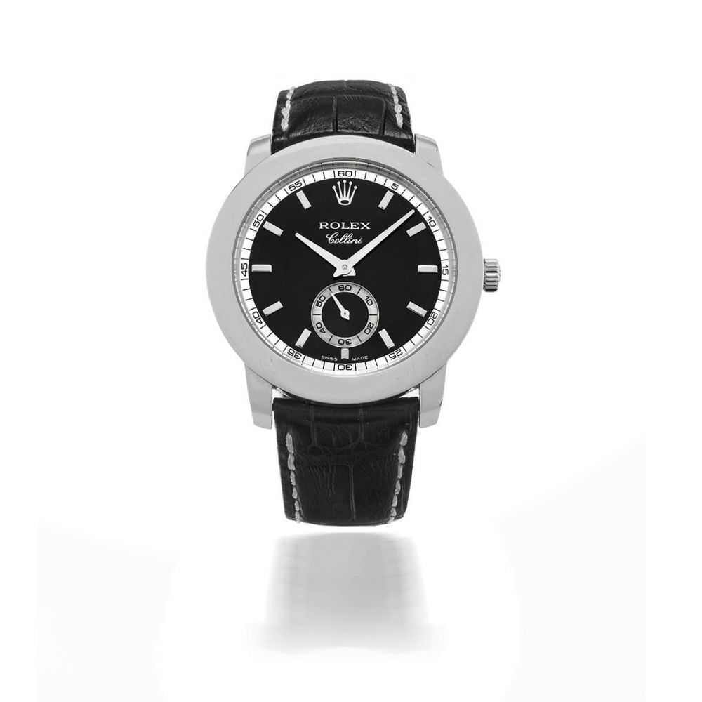 ROLEX. MONTRE BRACELET EN PLATINE MOUVEMENT MECANIQUE