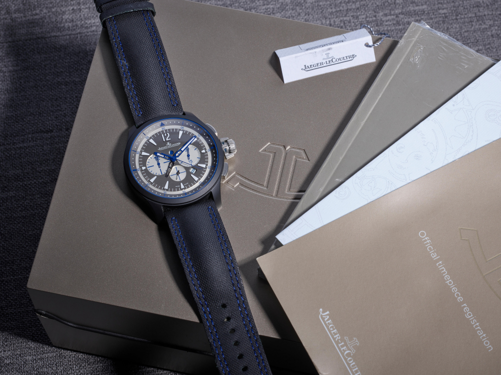 JAEGER-LECOULTRE | MASTER COMPRESSOR CHRONOGRAPH CERAMIC, REF.Q205C571, A RARE CERAMIC DUAL TIME CHRONOGRAPH WRISTWATCH WITH DATE AND DAY/NIGHT INDICATION, CIRCA 2018