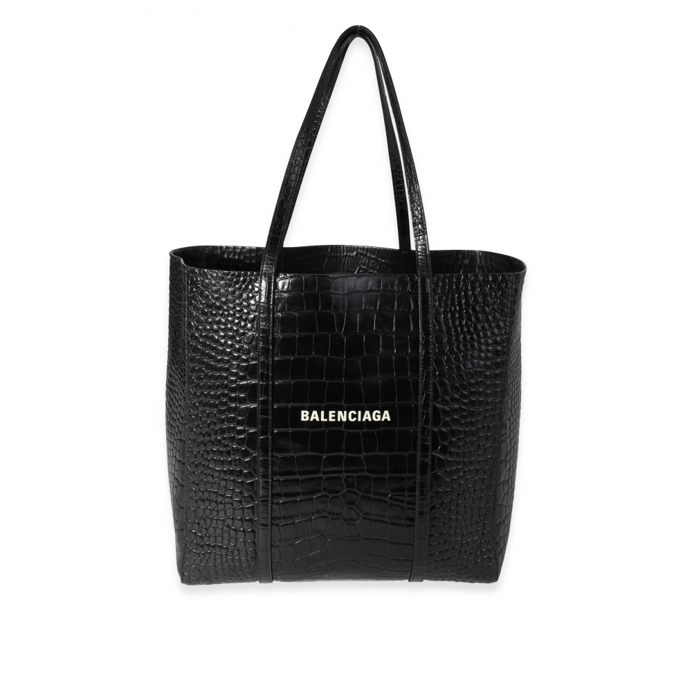 Balenciaga: a Crocodile-Embossed Leather Small Everyday Tote