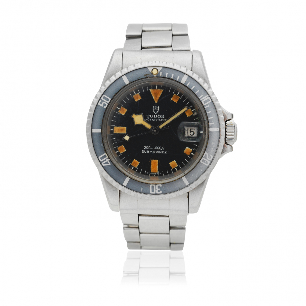 Tudor. A stainless steel automatic calendar bracelet watch