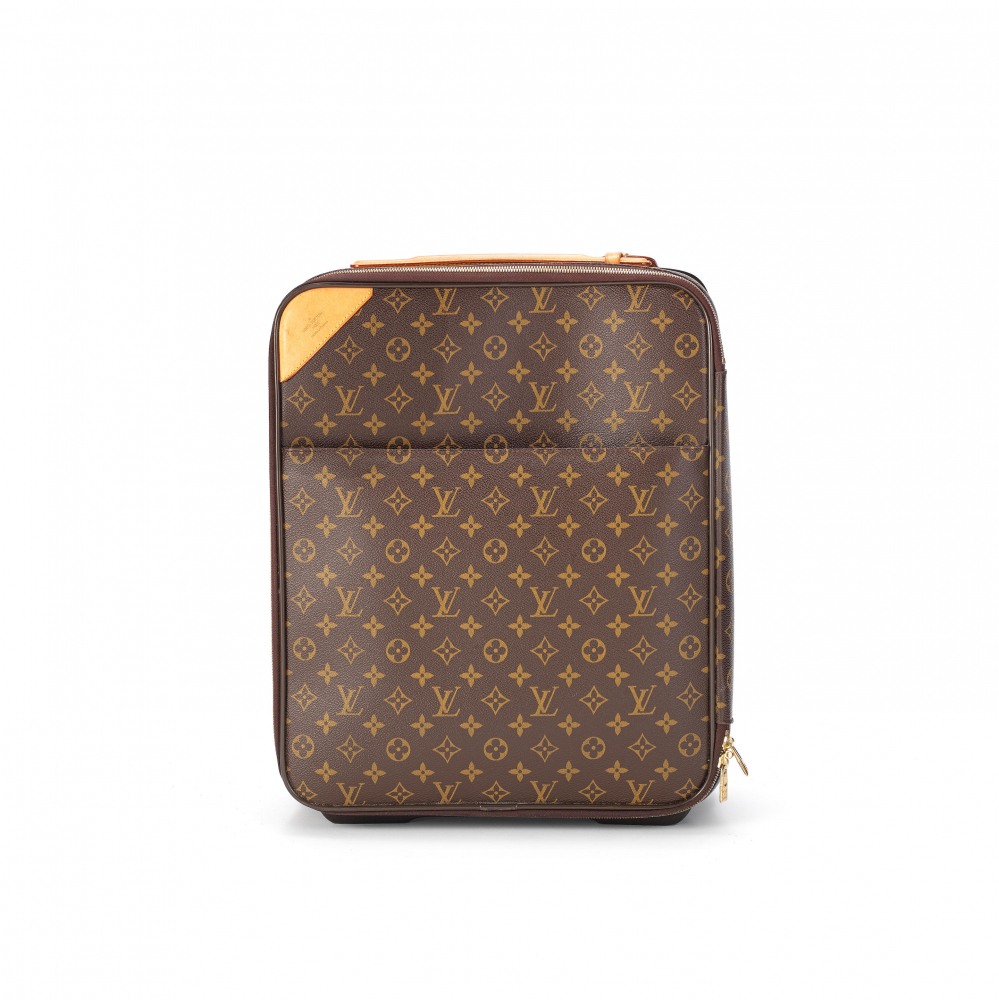 Louis Vuitton Pegase Rolling Luggage Weekend/Travel Bag Brown Monogram -  Bunting Online Auctions