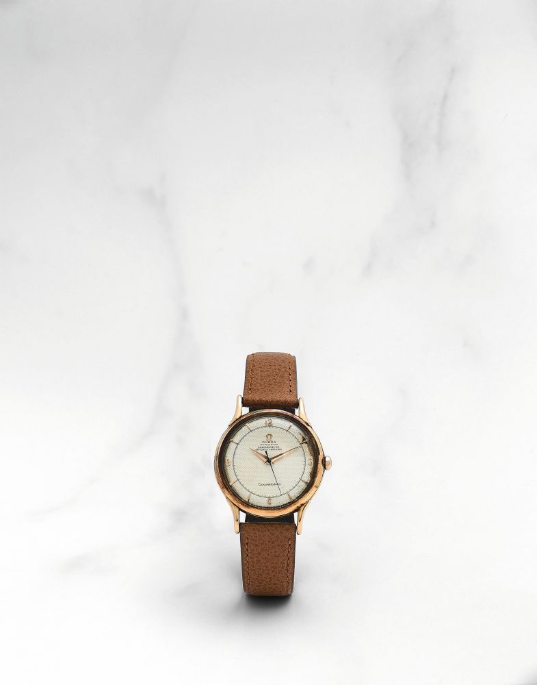 Omega. Montre bracelet en or jaune 18K (750) mouvement automatique 'bumper'