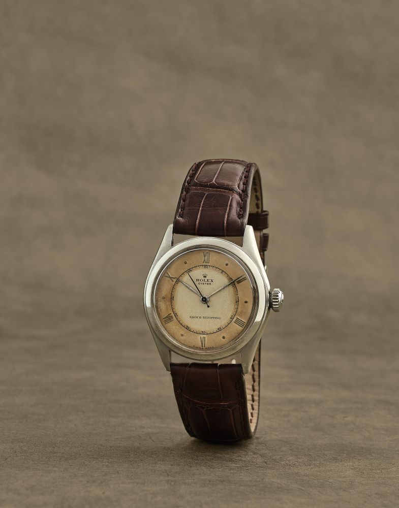 Rolex. Montre bracelet en acier mouvement mécanique