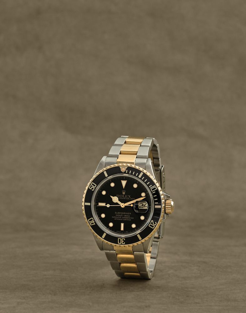 Rolex Submariner Date 16803 Gold/Steel Black 40mm 1986