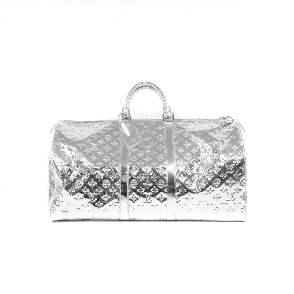 Louis Vuitton Keepall 55 Monogram Miroir Silver Mirror Weekend