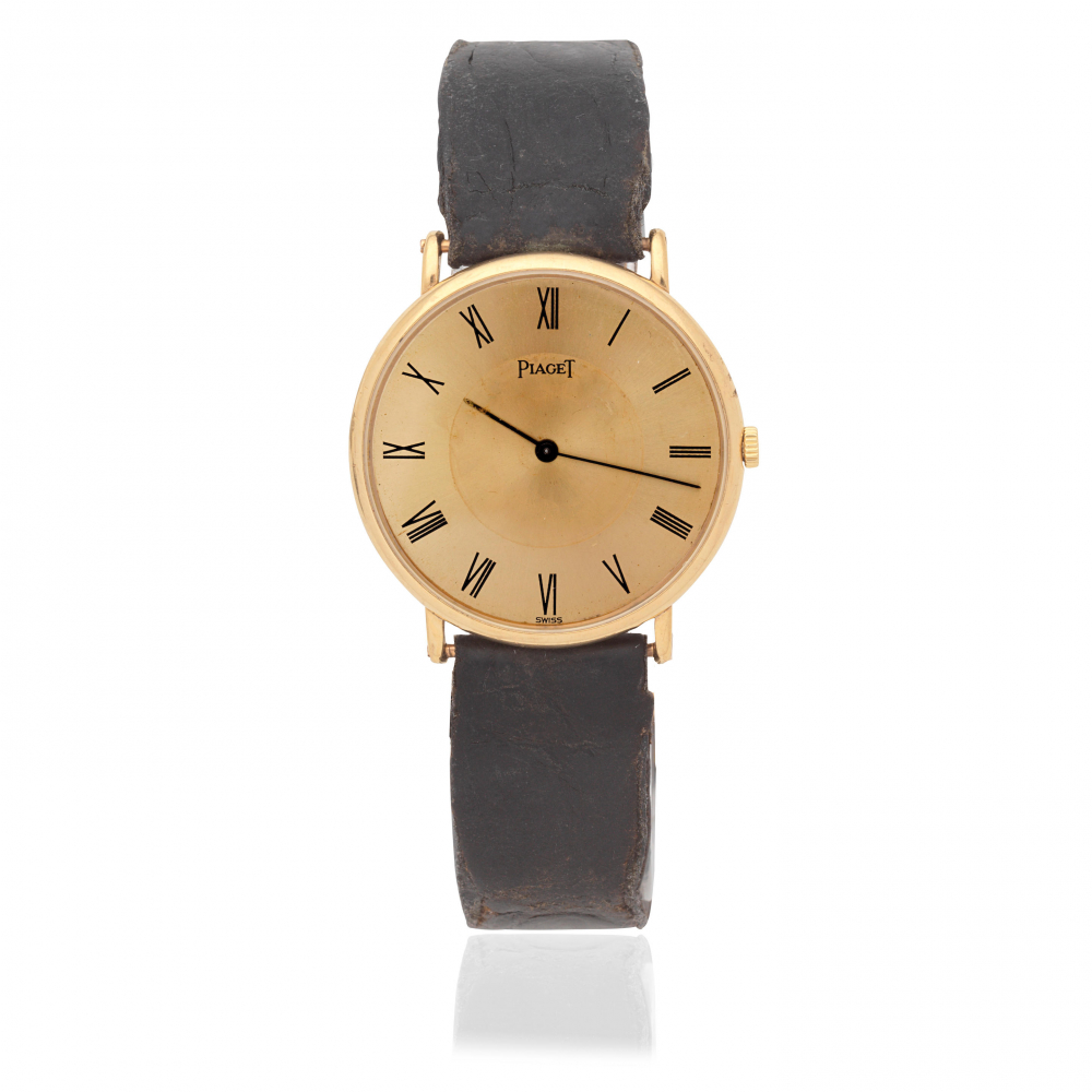 Piaget. An 18K gold manual wind wristwatch