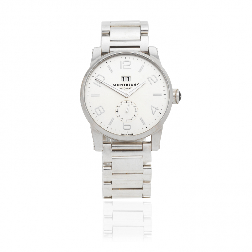 Montblanc. A stainless steel automatic calendar bracelet watch