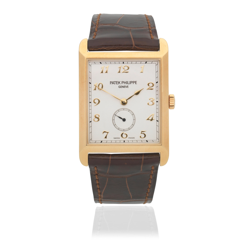 Patek Philippe. An 18K gold manual wind wristwatch