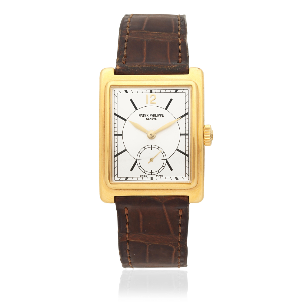 Patek Philippe. An 18K gold manual wind wristwatch