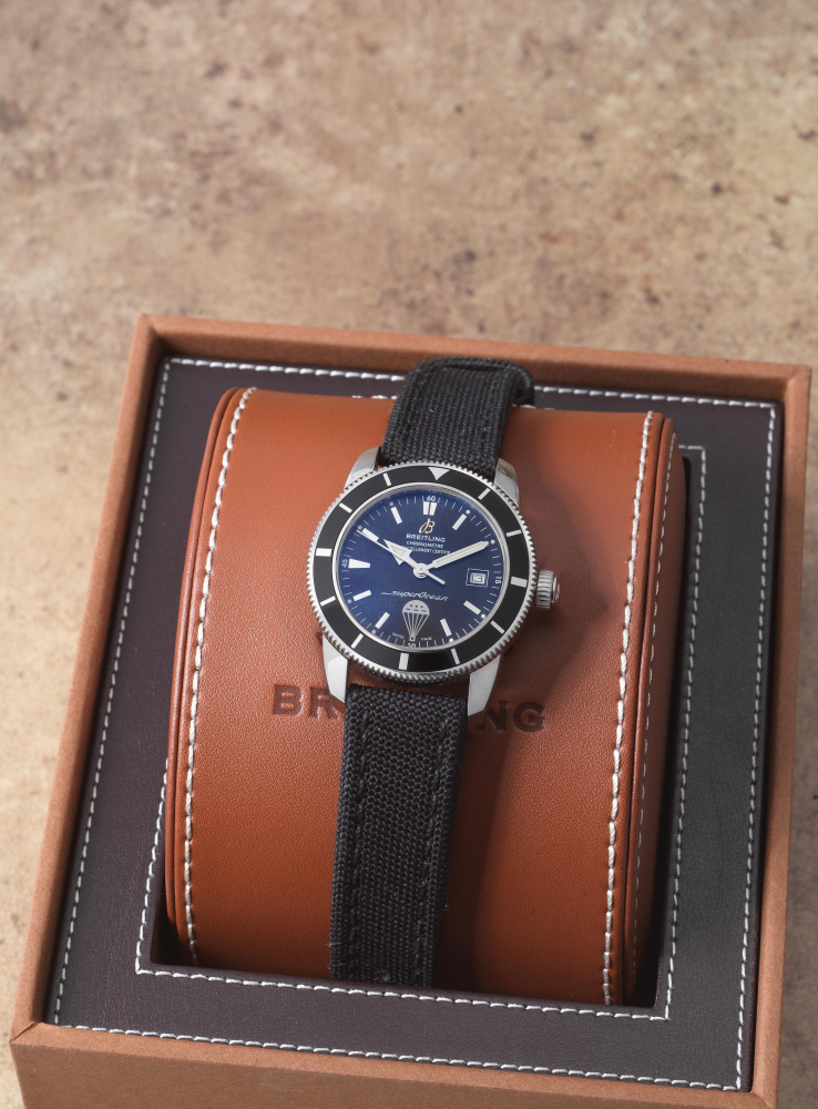 Breitling. A rare Limited Edition automatic calendar wristwatch made for The Special Forces Club