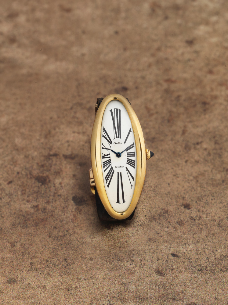Cartier. A fine and extremely rare 18K gold manual wind wristwatch from the London workshops