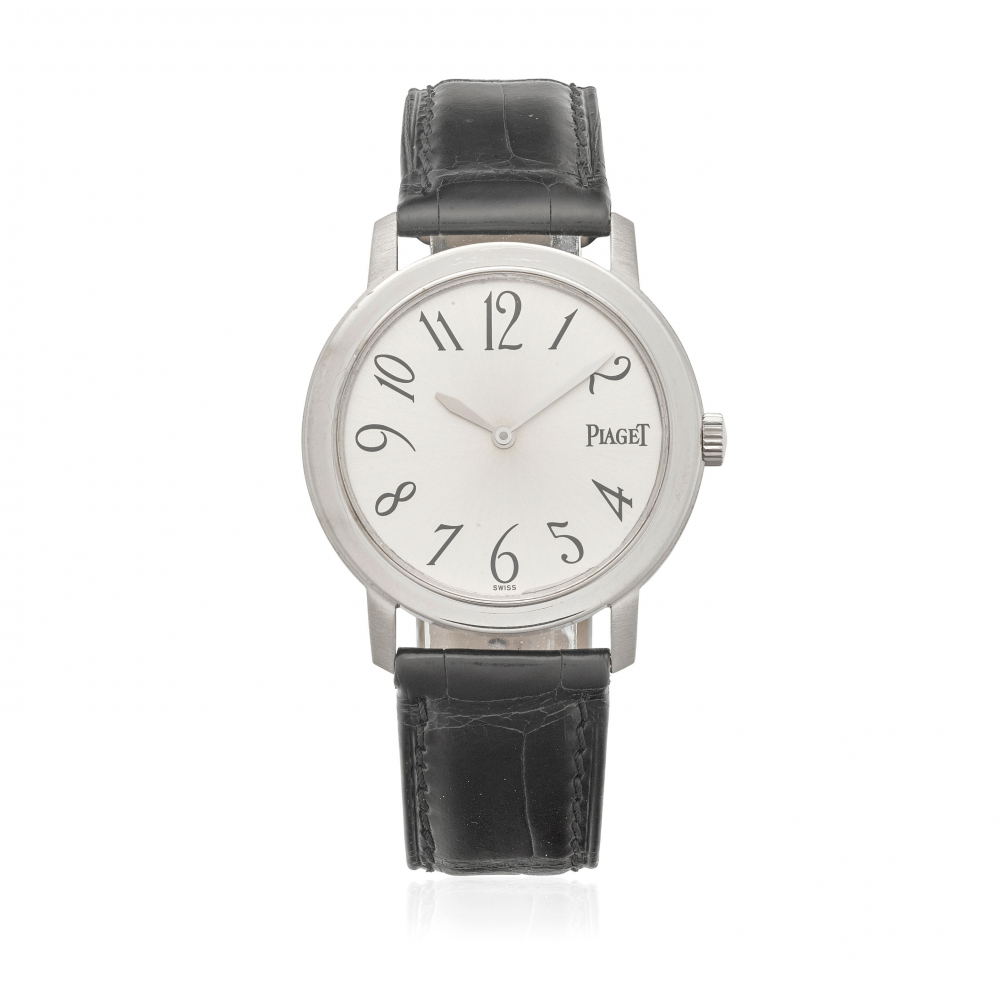 PIAGET. AN 18K WHITE GOLD WRISTWATCH