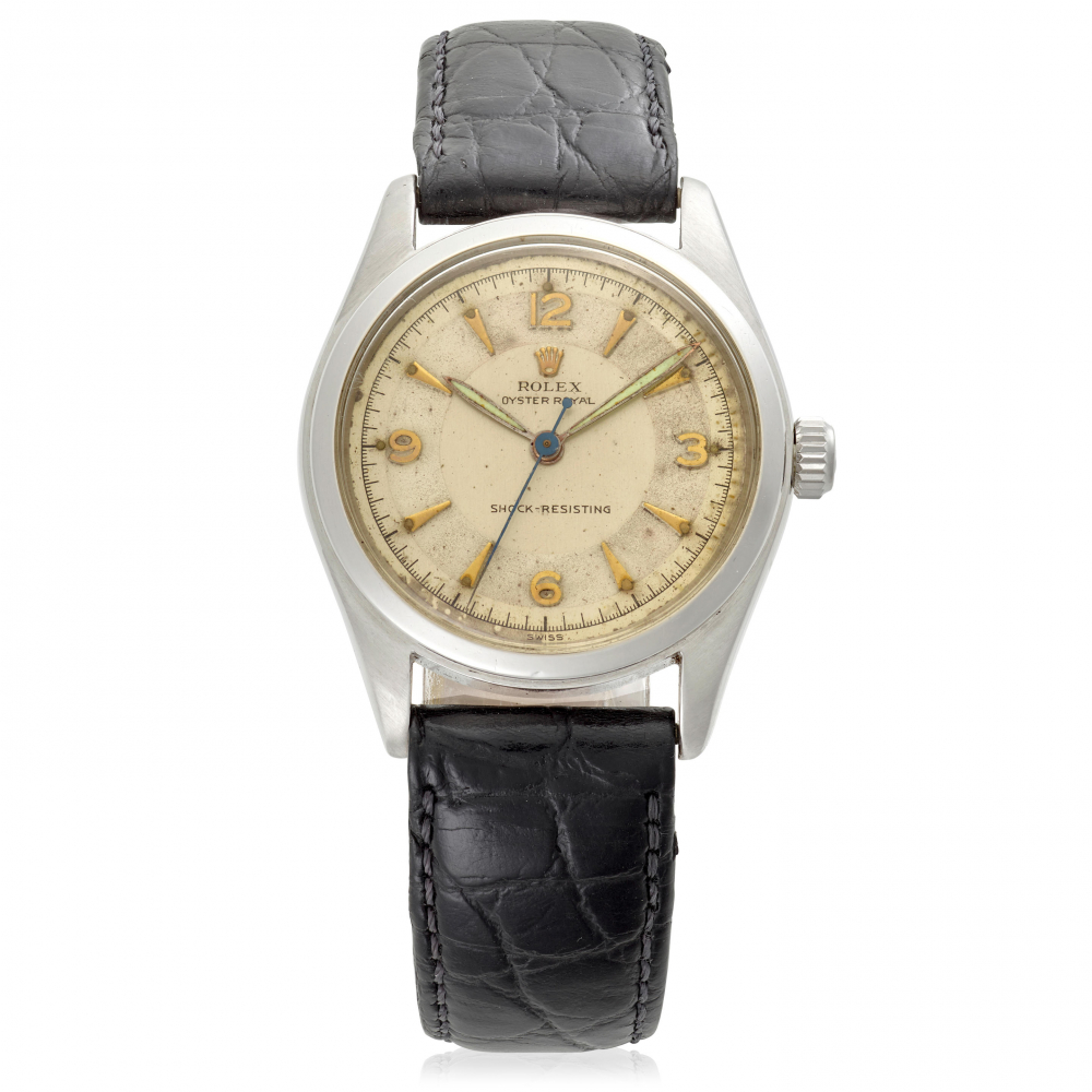 ROLEX. A STAINLESS STEEL MANUAL WIND WRISTWATCH