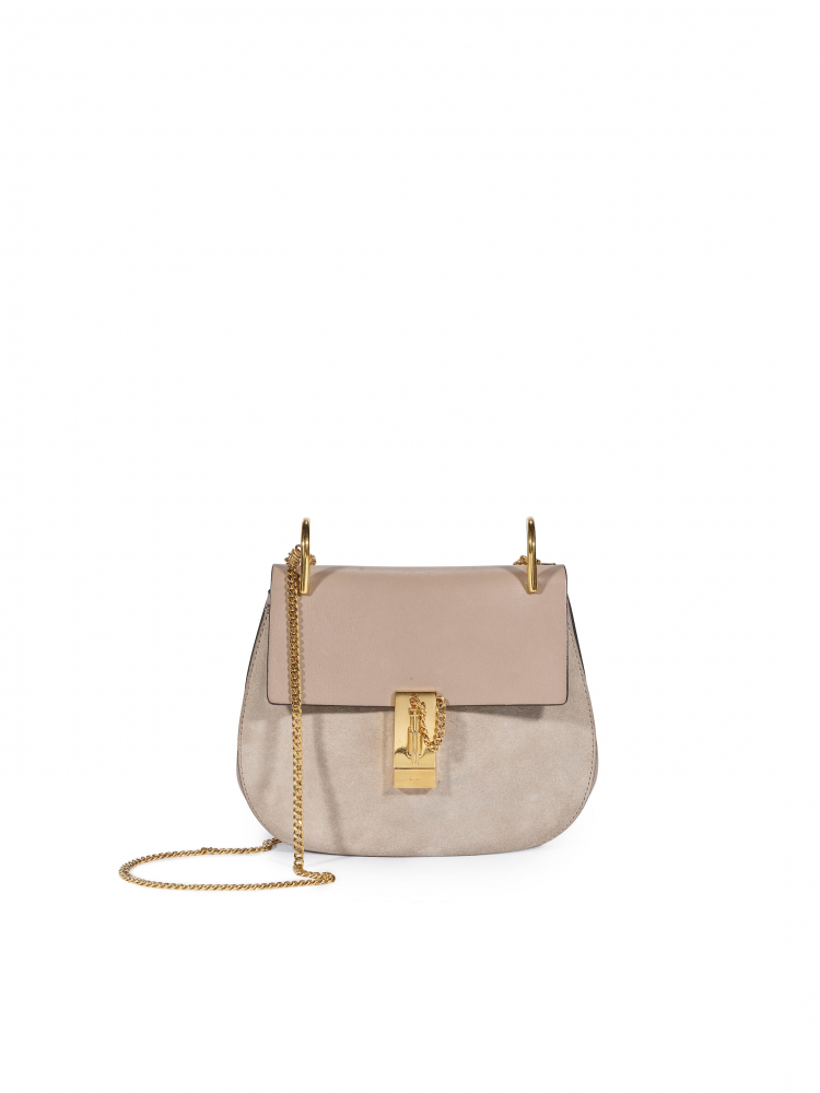 CHLOÉ: SMALL DREW SHOULDER BAG WITH GOLD TONED HARDWARE
