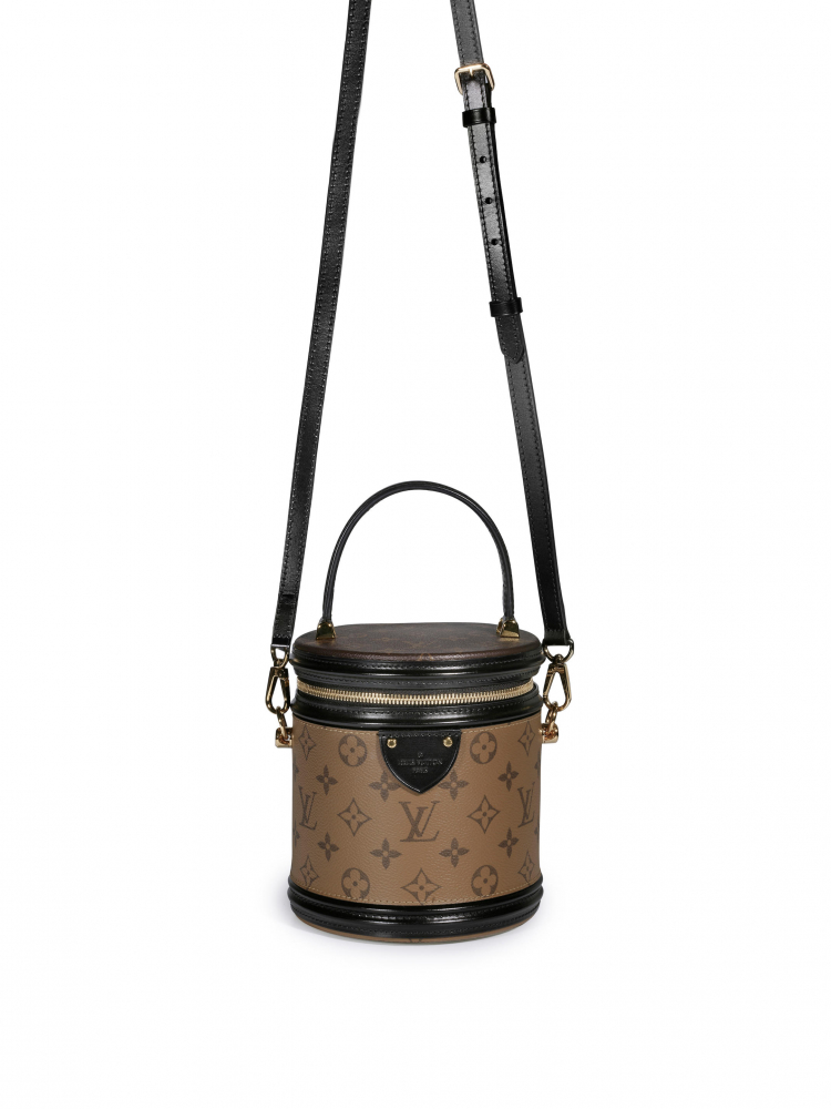 LOUIS VUITTON: REVERSE MONOGRAM CANVAS CANNES BAG WITH GOLDEN BRASS HARDWARE