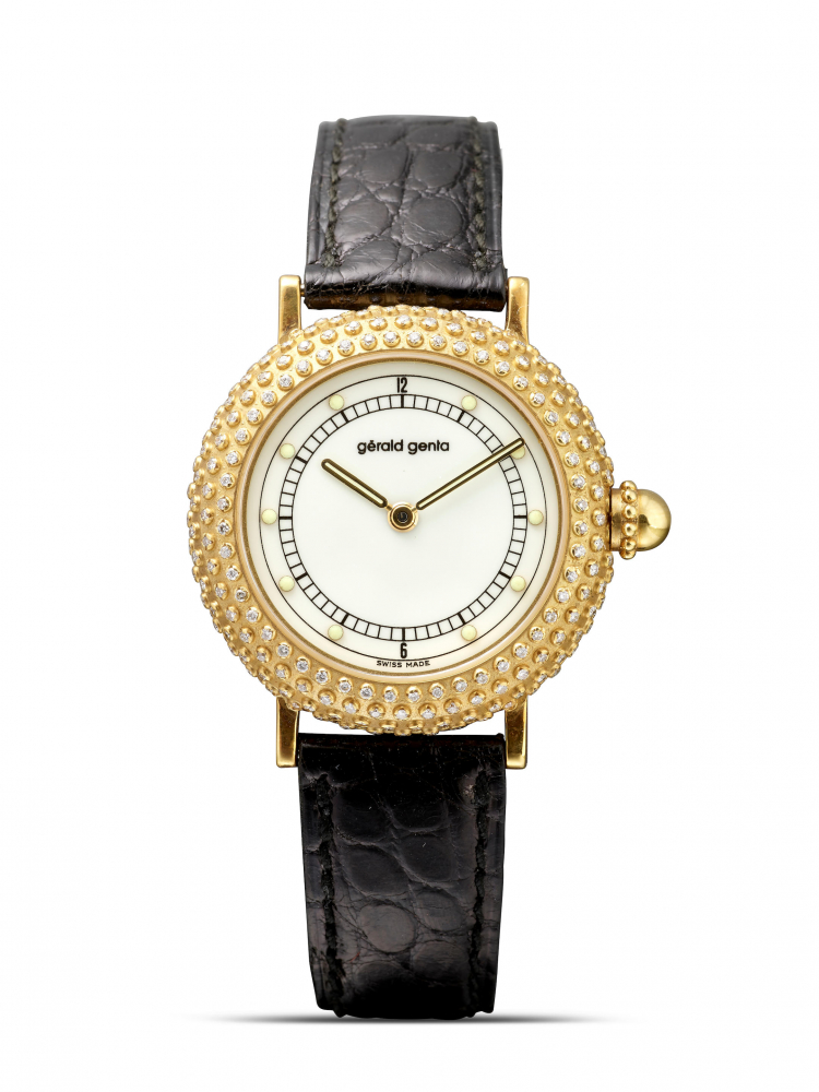 GÉRALD GENTA | REF.G.3481.7, A YELLOW GOLD AND DIAMOND-SET WRISTWATCH, CIRCA 1995