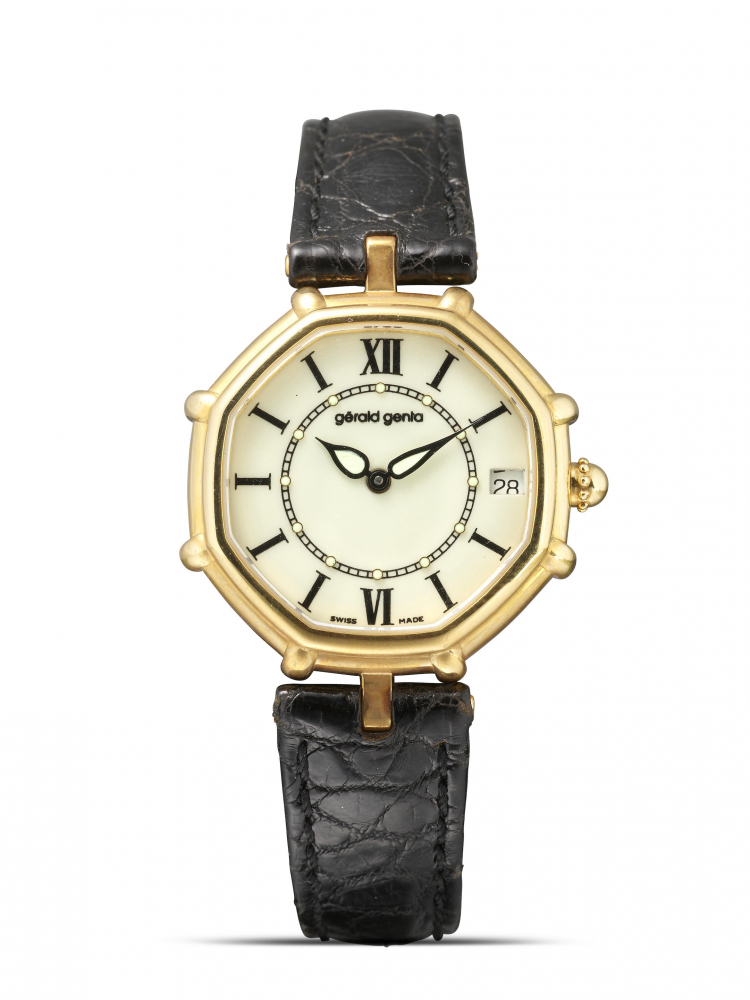 GÉRALD GENTA | REF.G.3250.7, A YELLOW GOLD WRISTWATCH WITH DATE, CIRCA 2000