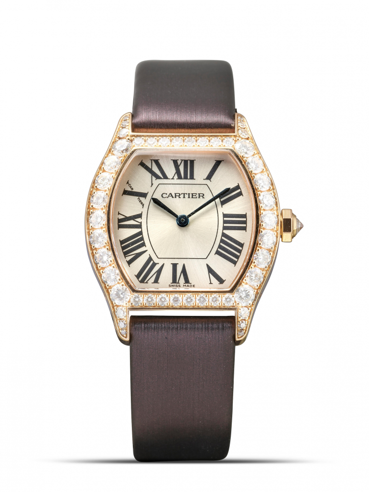 CARTIER | TORTUE, REF. 2645, A PINK GOLD AND DIAMOND-SET WRISTWATCH, CIRCA 2005